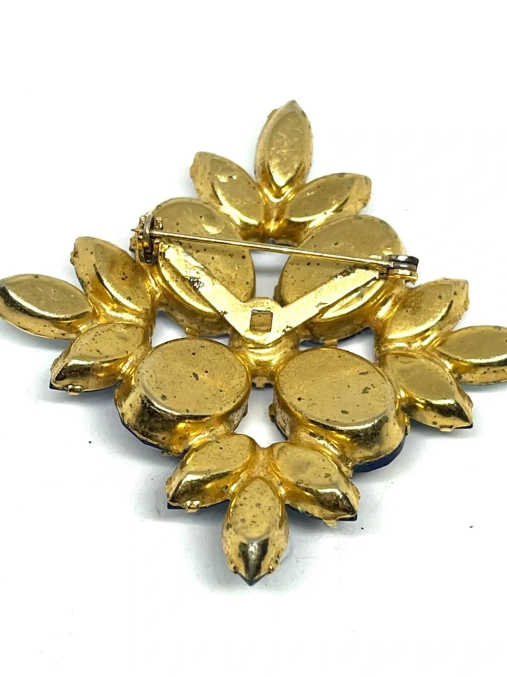 Blue Crystal Statement Brooch